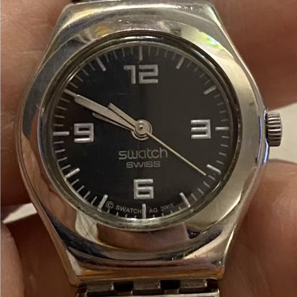 Swatch Irony Quartz Stainless Steel Watch- swiss made